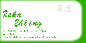 reka ehling business card